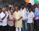 MLA J R Lobo inaugurates  new concreted road at Capitanio